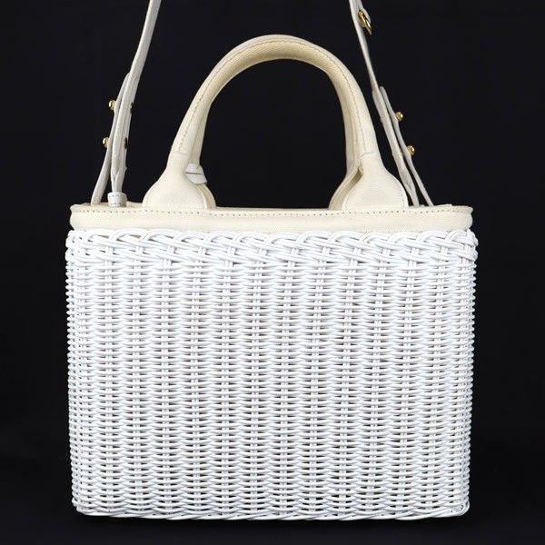 PRADA かごバッグ 広尾店】プラダ PRADA カナパ ウィッカー 2WAY かご