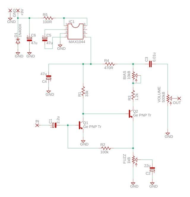 【最終値下げ！】ファズフェイス系 多機能 自作エフェクター ゲルマニウム ファズフェイス系ファズ GeFF+ エフェクター自作