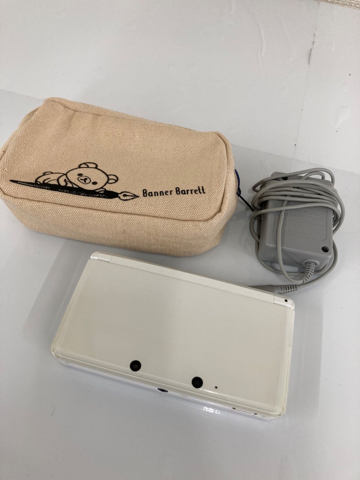 ÷ 初期化済み Nintendo 3DS 本体 ホワイト 充電器 カバーセット ゲーム機本体 2