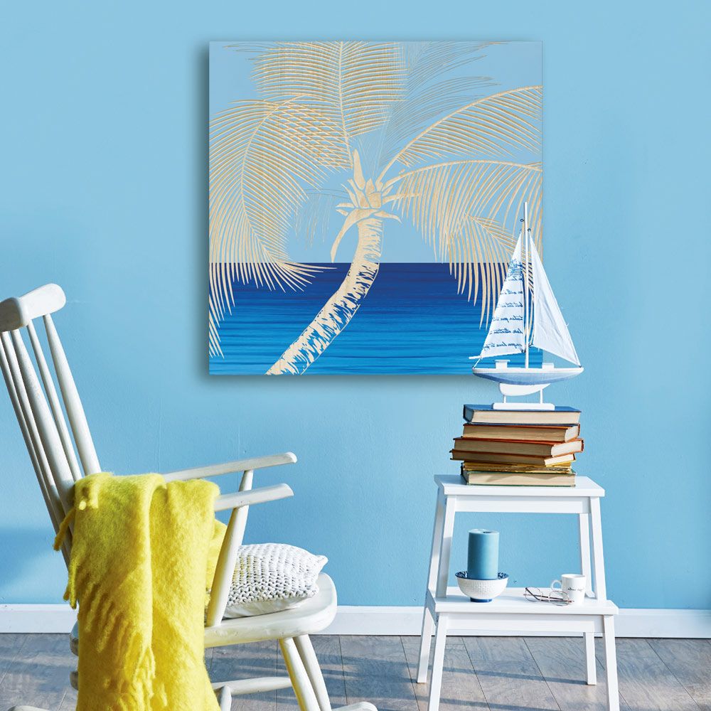 絵画 ウッド スカルプチャー アート パーム ツリー BL NP