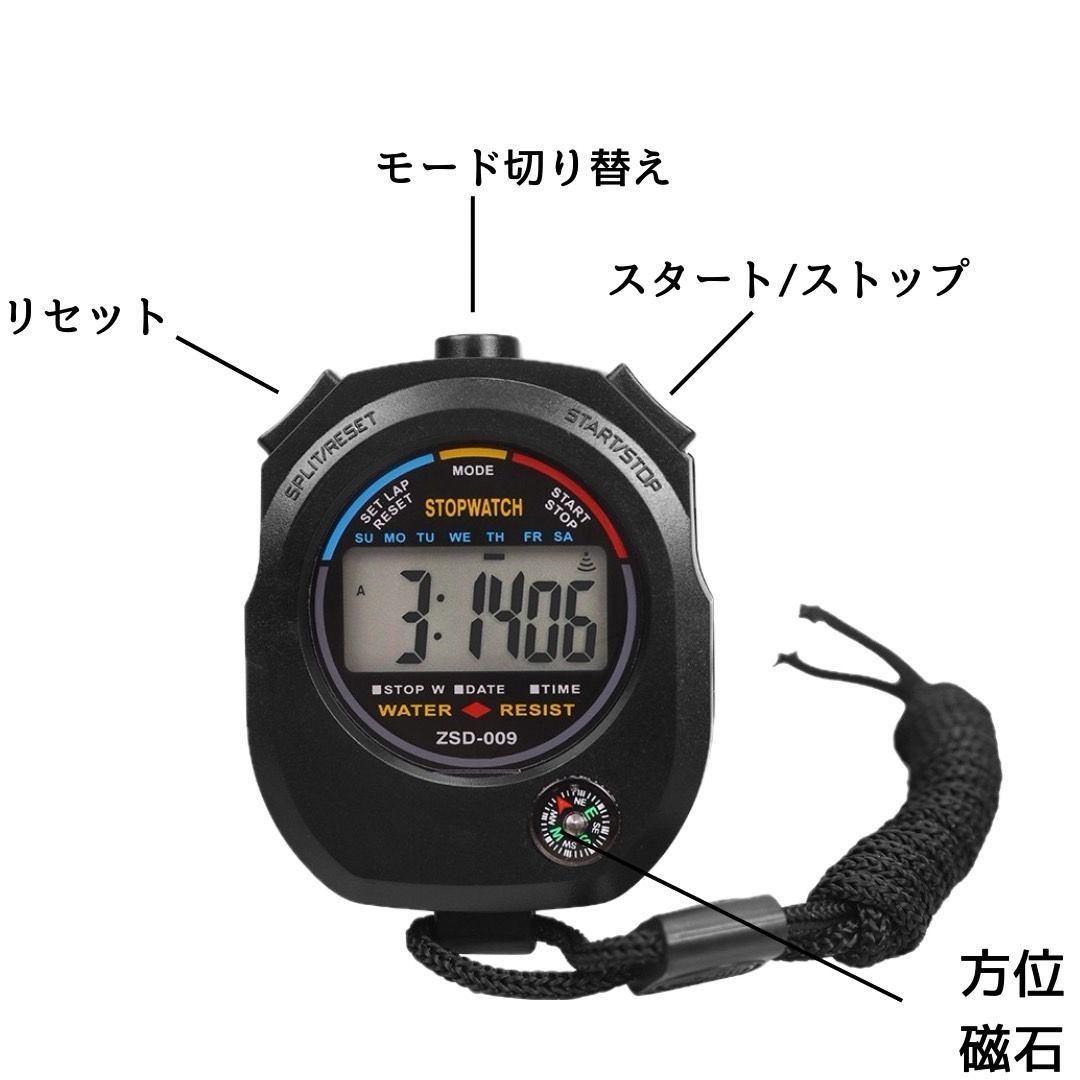 OPTIMUM TIME ストップウォッチ 黒 71Ha9Z6-TZL._AC_UF350,