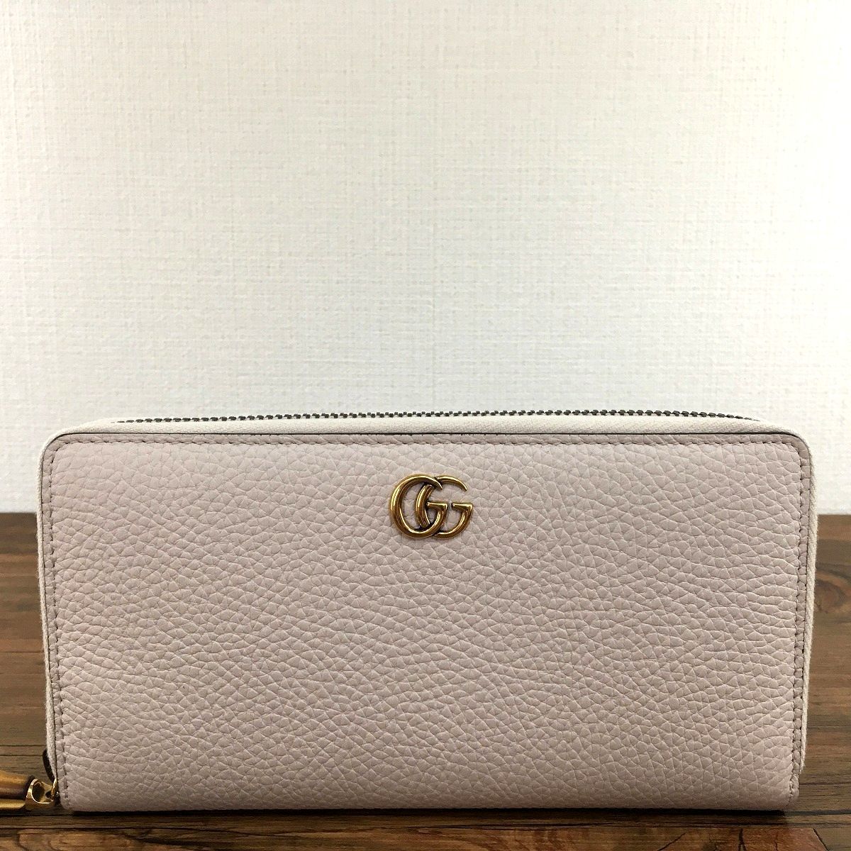 392 送料込み！ 極美品 GUCCI ジップウォレット 739499 バンブー
