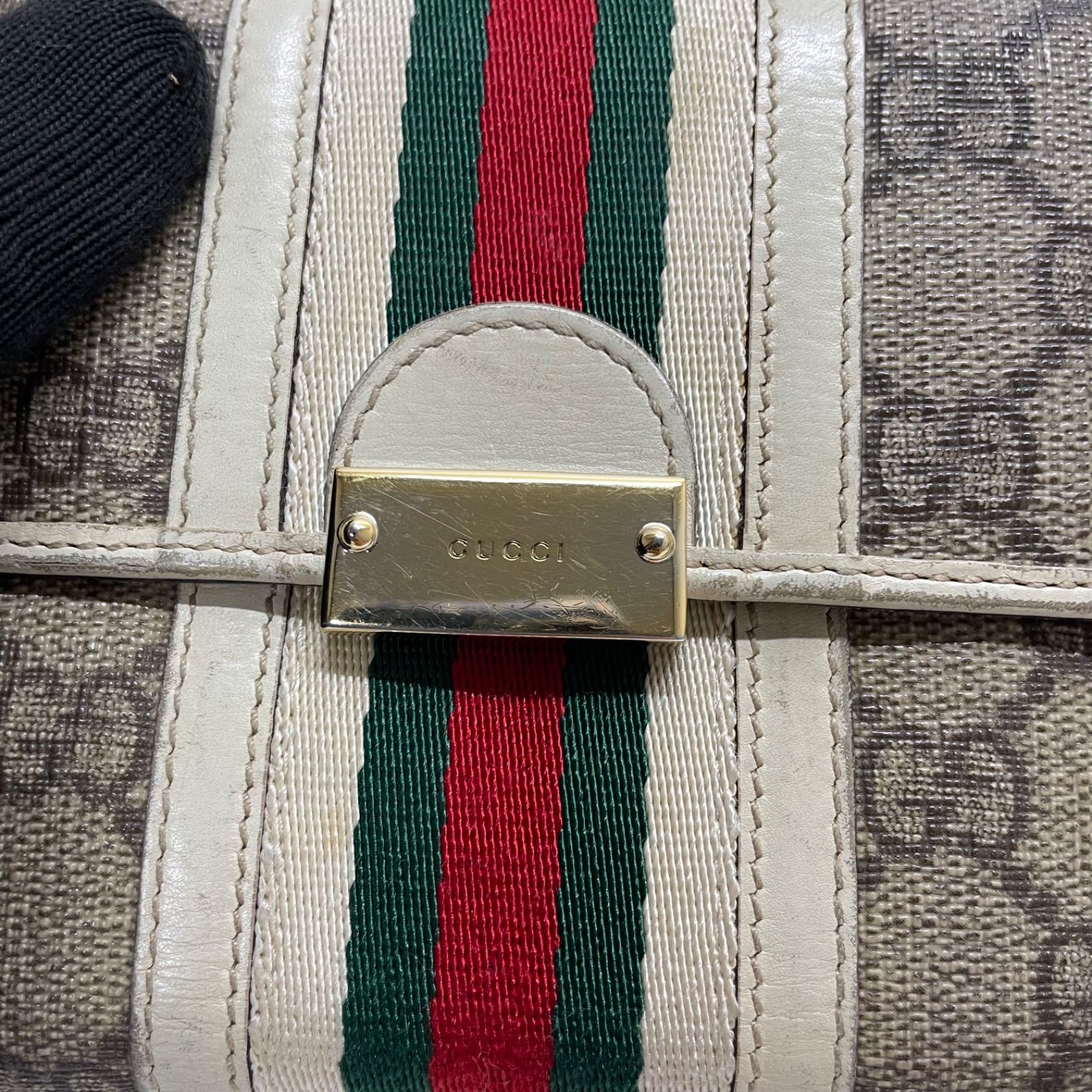 GUCCI グッチ 長財布 二つ折り GGスプリーム シェリー ベージュ GUCCI 二つ折り 長財布 ダブルG GGスプリーム コンチネンタル