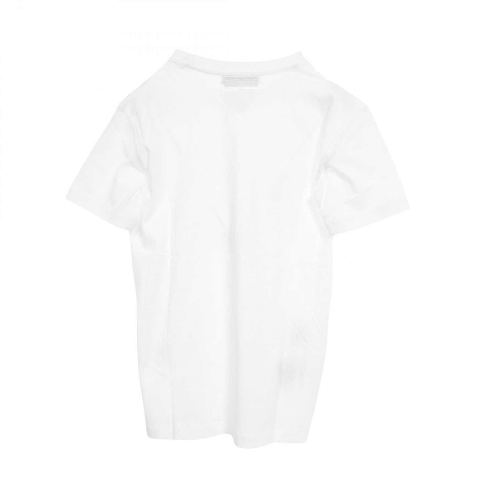PRADA - プラダ PRADA トライアングルロゴ カットソー 衣料品 トップス コットン レディース ホワイト系 35570 【中古】 プラダ PRADA カットソー トライアングルロゴ 35570 ホワイト コットン