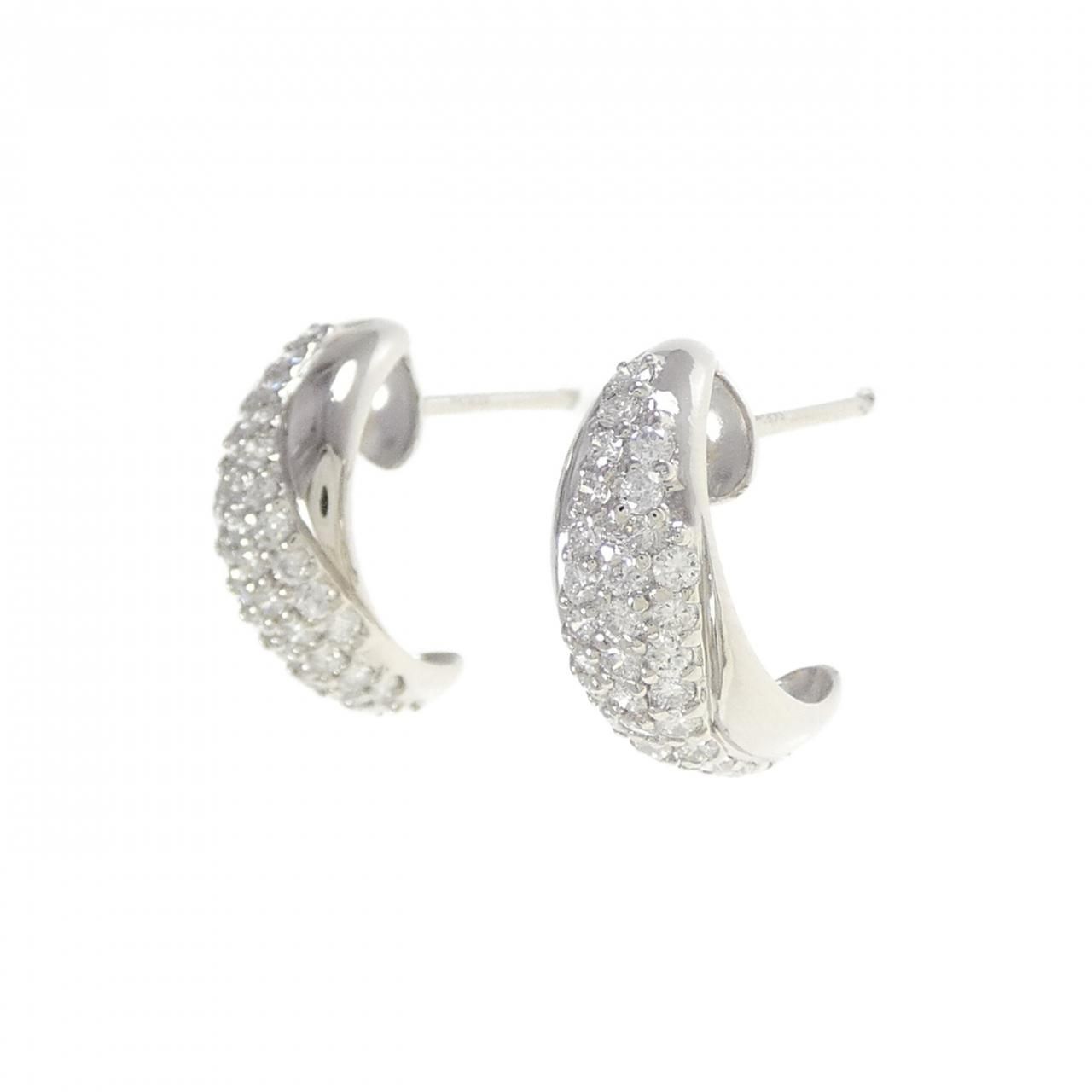 PT900 ダイヤモンド ピアス 0.72CT