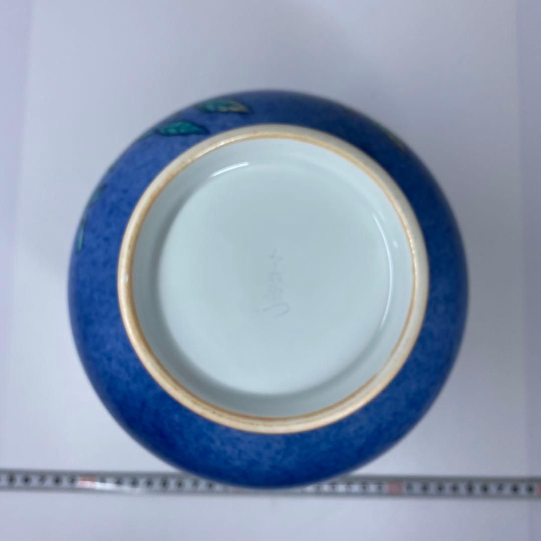 十三代 今泉今右衛門 本作 色鍋島吹墨菊絵花瓶 共箱 NEXPOTALLINN_EU