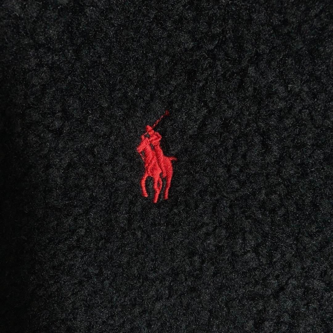 新品未使用タグ付き】RALPH LAUREN 切り替えボアベスト 刺繍 XL