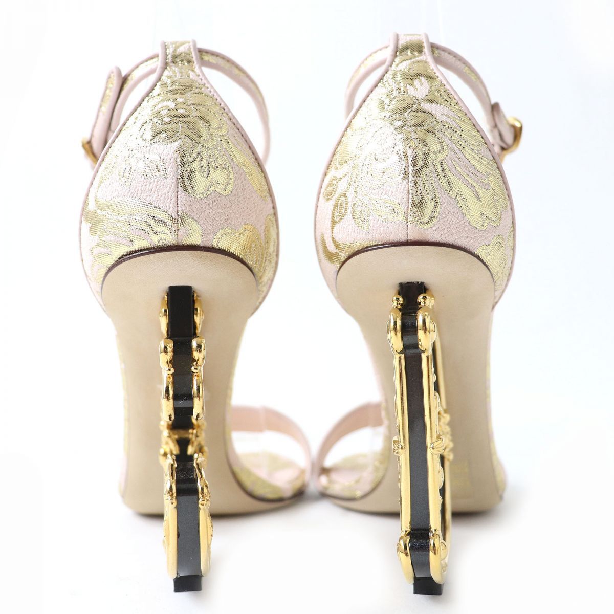 極美品△伊製 ドルチェ&ガッバーナ レディース DGバロッコ ヒール  