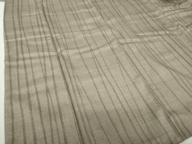 平和屋着物○上質な紬 よろけ縞 鈴乃屋扱い 正絹 逸品 未使用  