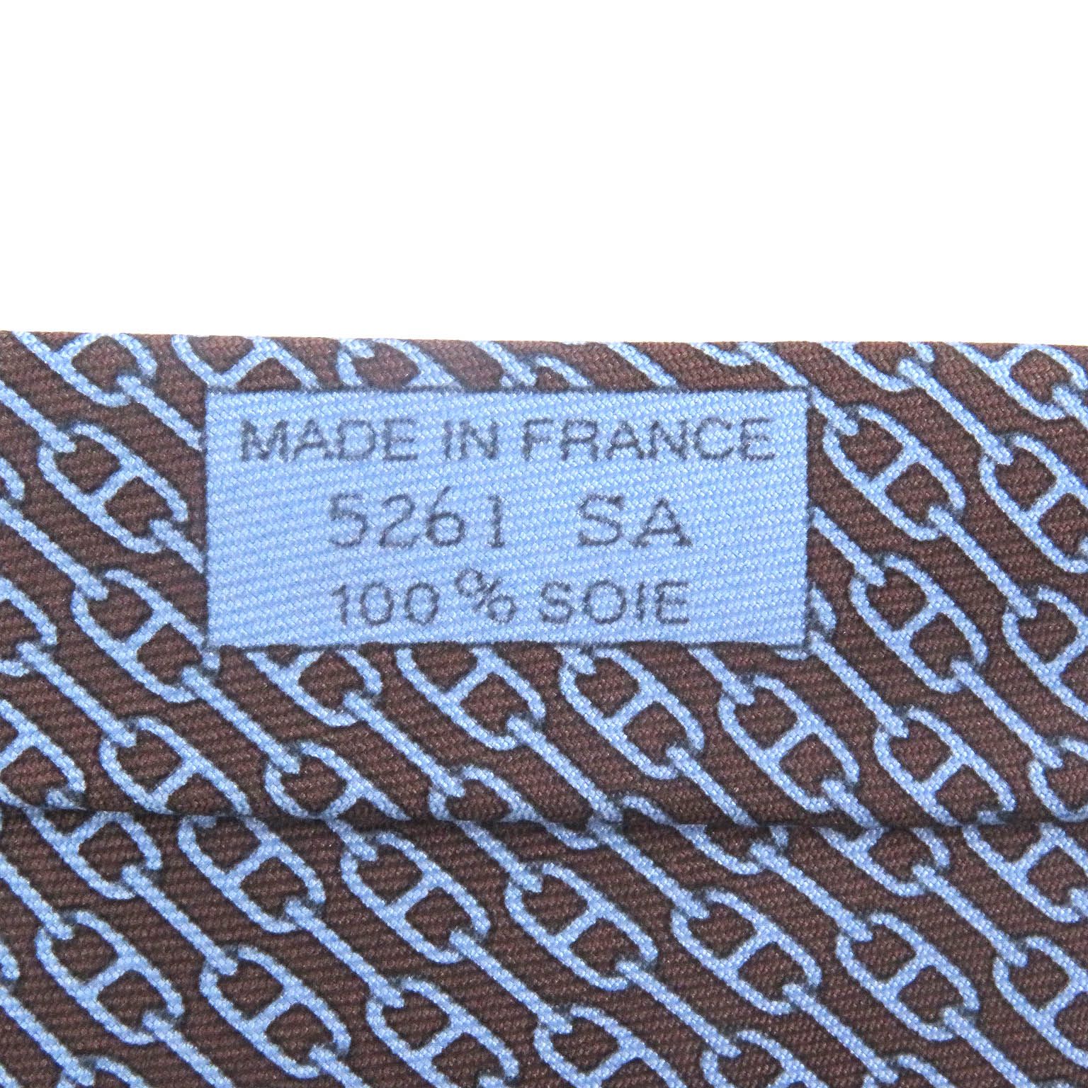 未使用品□HERMES エルメス 5261 SA シルク100% シェーヌ チェーン 総