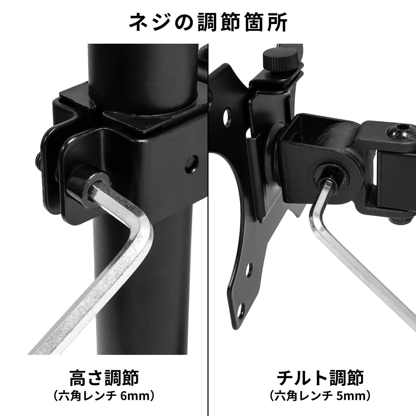 ARCHISS モニターアーム シングル 1画面 水平可動 高さ調節可能 デスク80mm可動範囲