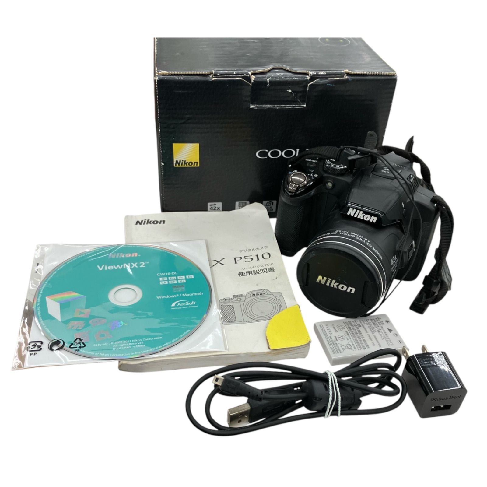 186000 現状品 Nikon ニコン デジタル一眼 COOLPIX P510 ブラック 