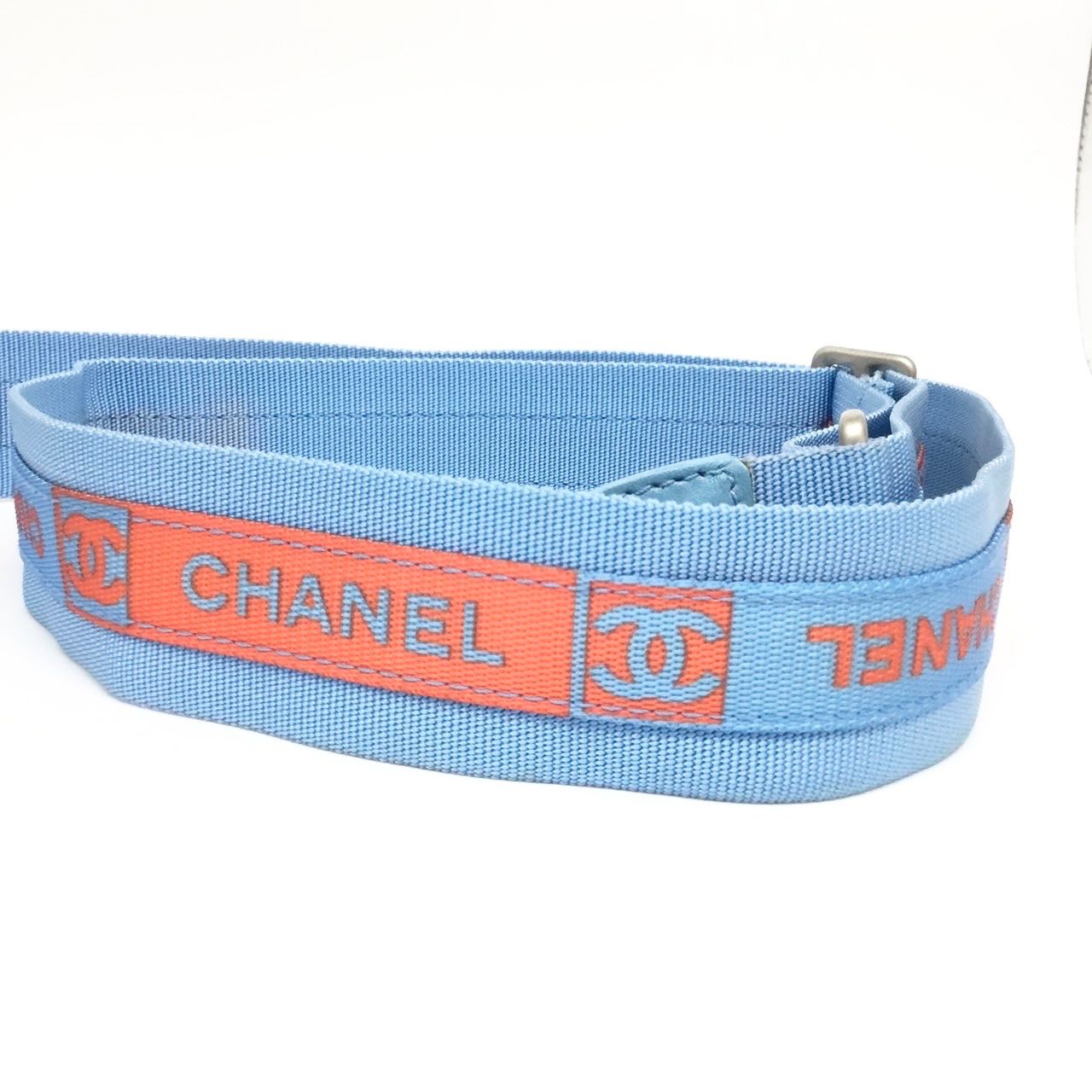 CHANEL - シャネル CHANEL ココマーク CC スポーツライン ショルダーストラップ ナイロン ブルー シャネル CHANEL ココマーク CC スポーツライン ショルダー