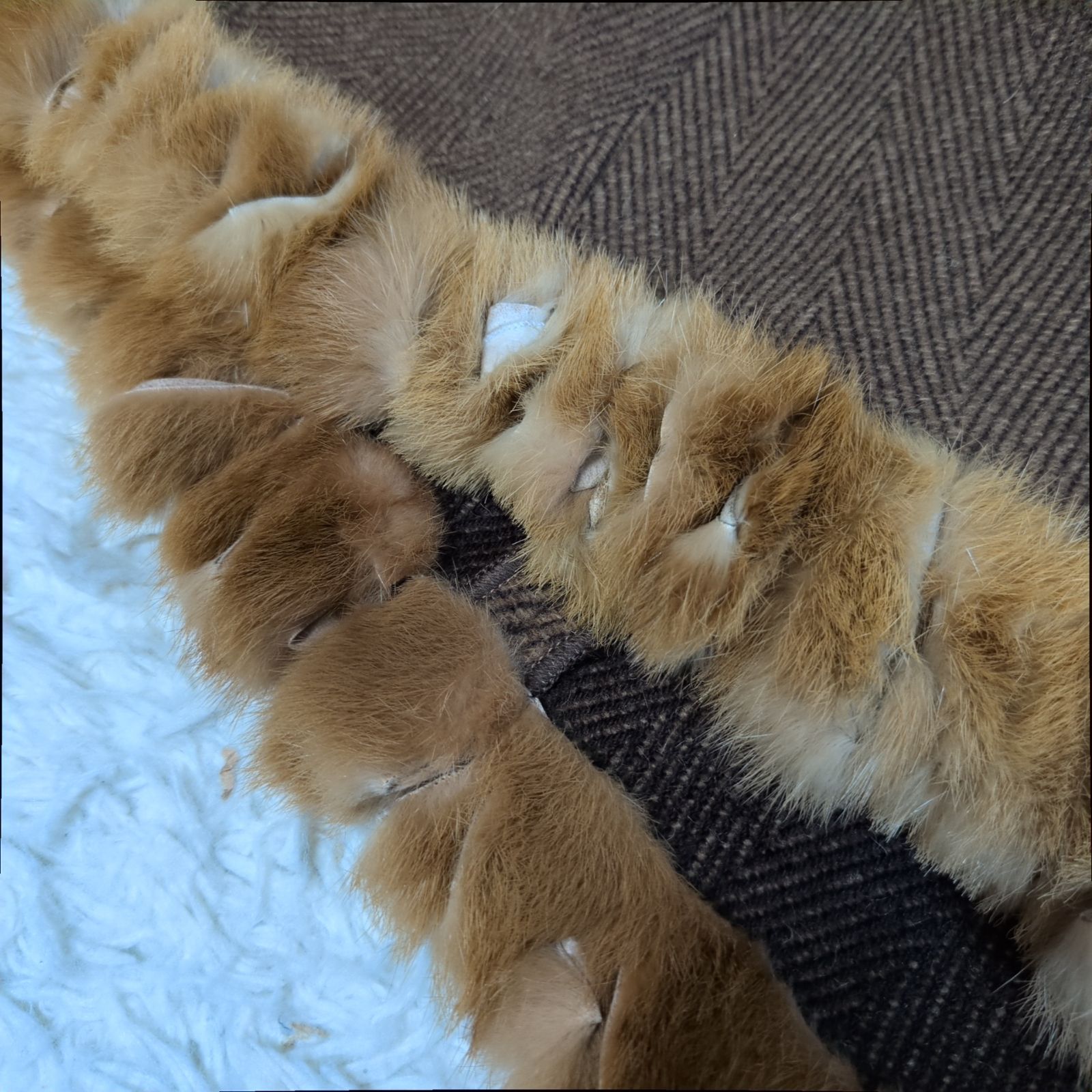 リアルファーポンチョ風