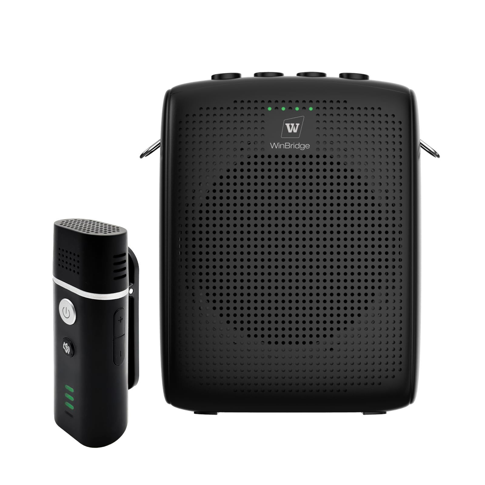 WINBRIDGE ポータブルスピーカー マイク ハンズフリー拡声器 音楽再生 小型スピーカー 拡声器 15W W 先生用 コーチ ガイド クラス セミナー イベント 日本語説明書付き 006