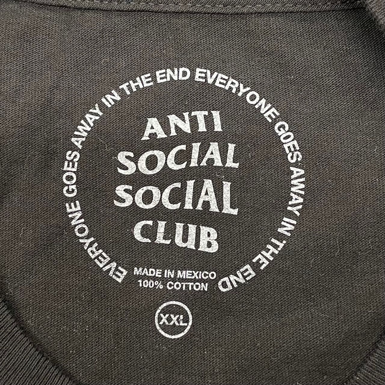 希少 ANTI SOCIAL SOCIAL CLUB ラベル オーバーサイズ Tシャツ アンチ