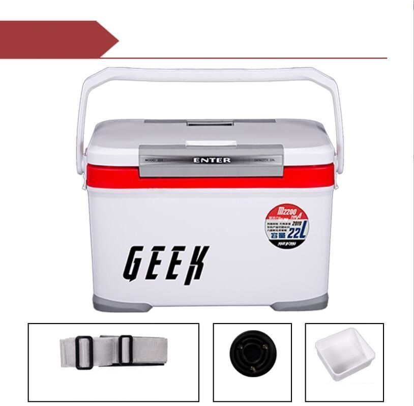 人気品釣り用クーラーボックス 容量22L 座れる頑丈マッスルボディ 防水 
