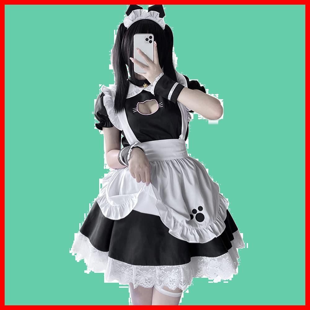 在庫処分】[RPFLQ] メイド服 猫 胸空き コスプレ ハロウィン 仮装 レディース セクシー エプロン カチューシャ 衣装 可愛い 大人用  ワンピース ストッキング付き - メルカリ