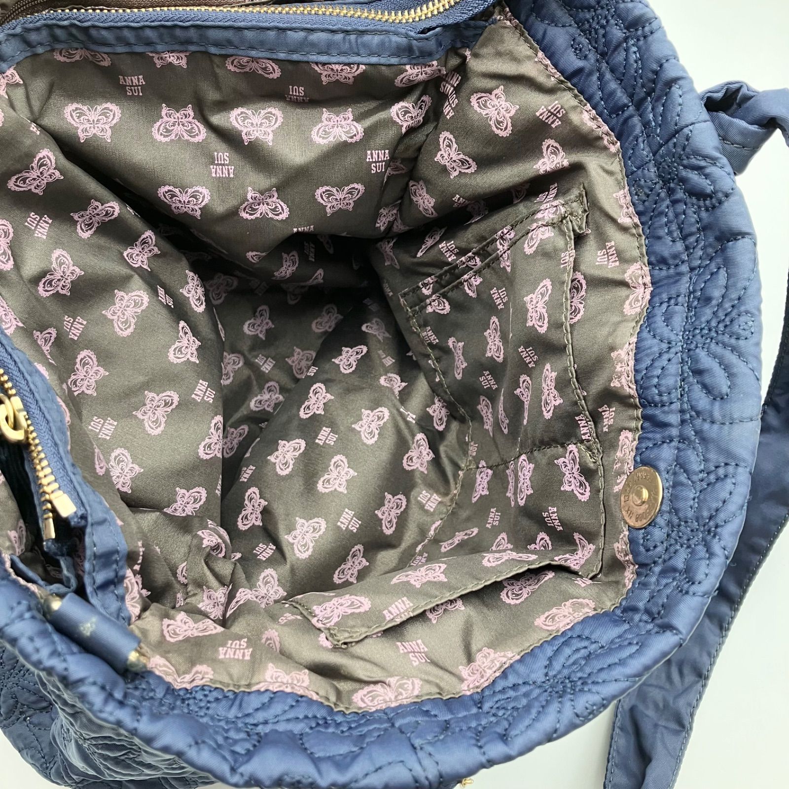 人気アイテムランキング ANNA SUI アナスイ 蝶柄 キルティングバッグ トートバッグ 2way バッグ