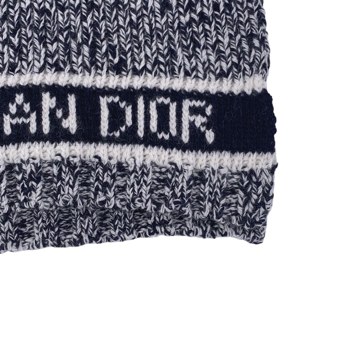 ディオール Dior ロゴ ネックウォーマー 11DWI316I007 ポンチョ アパレル  マフラー ウール/カシミヤ ネイビーファッション小物