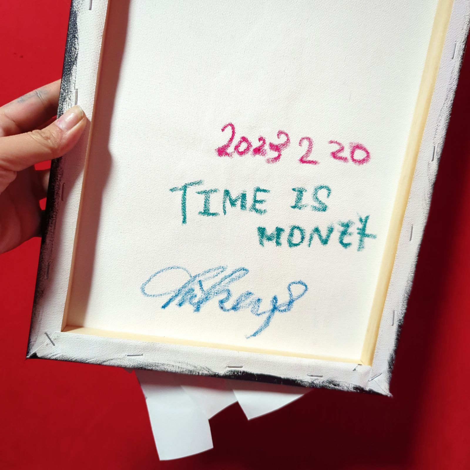 作品整理の為SALE＊】TIME is MONEY 宇宙 現代アート 絵画 イラスト