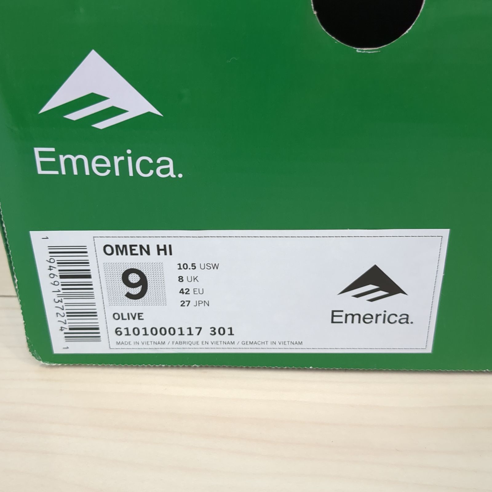 Emerica エメリカ OMEN HI 27.0cm オリーブ