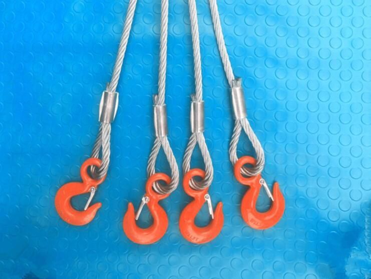 新入荷 運搬作業用に チェーンスリング スリングフックタイプ G80マンガン鋼製 使用荷重2t 4本吊り ェーン径8mm 長さ1m