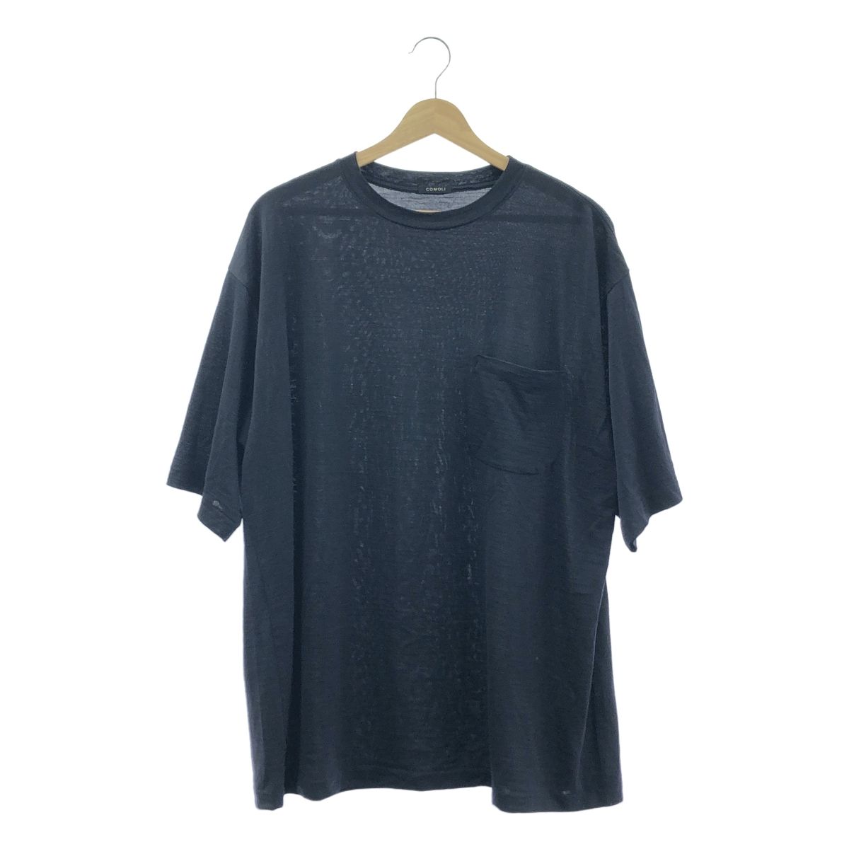 COMOLI | コモリ | 2020SS | ウール天竺 半袖クルー Tシャツ | 3 | ブラック | メンズ