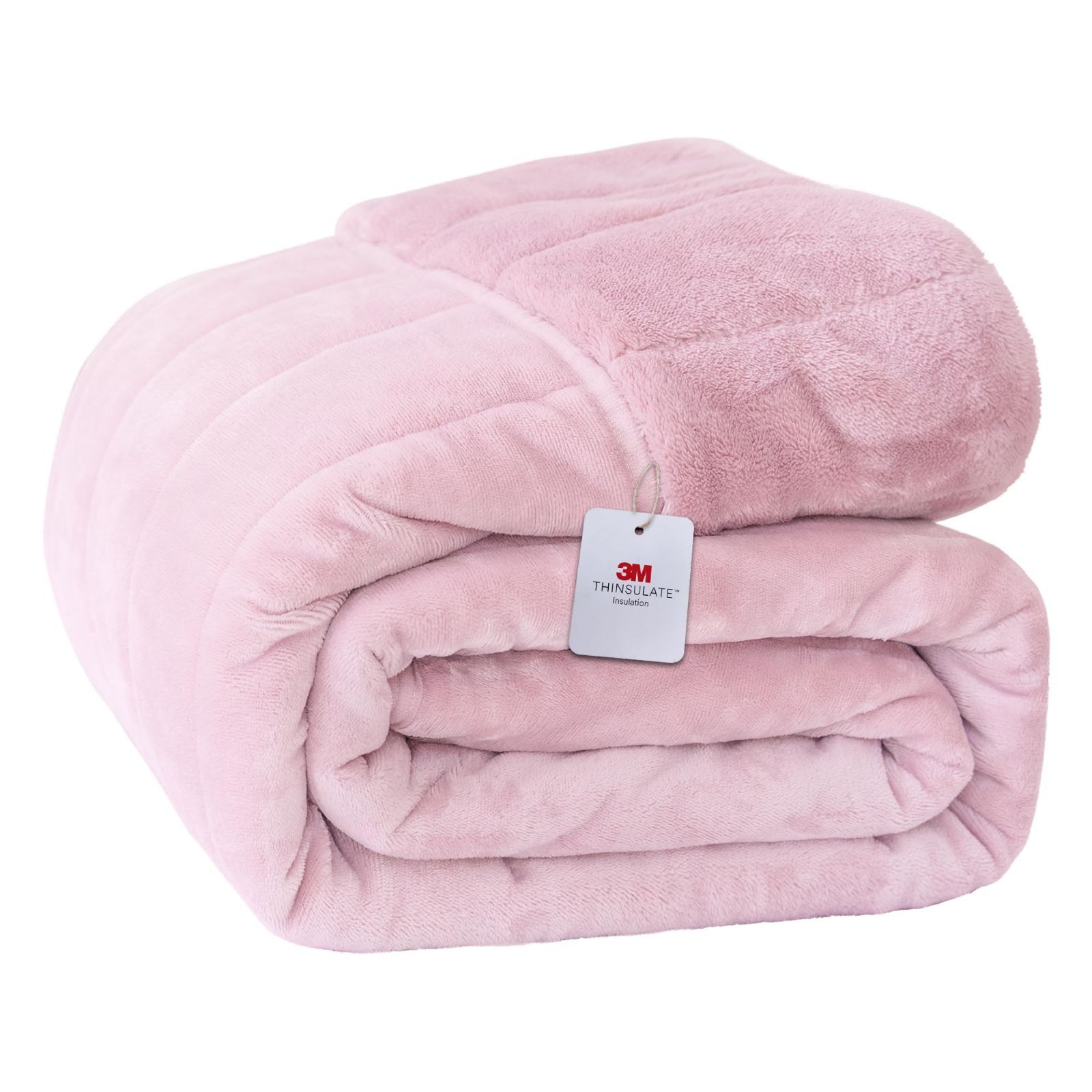 VK Living シンサレート毛布 厚手 シングル 冬用 【SUPER HOT】 フランネル 毛布 2枚合わせ 3Mシンサレート中綿 断熱素材 超極細繊維 LockHeat速暖発熱繊維 襟付き 掛け毛布 合わせ毛布 四層構造 保温