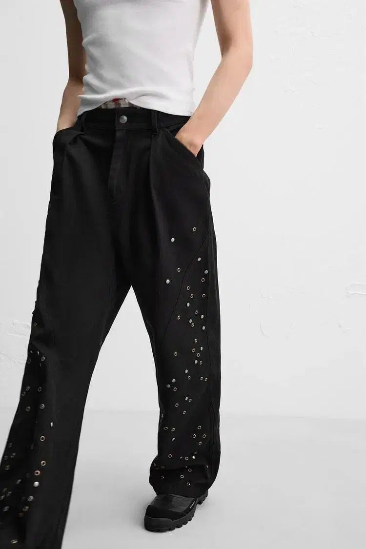 ZARA スタッズ付きリラックスフィットパンツ X ANDERSSON BELL