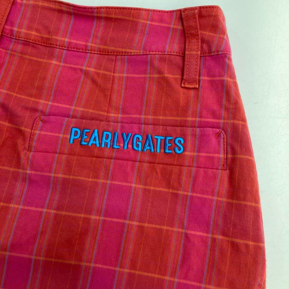 サイズ：0 PEARLY GATES パーリーゲイツ スカート チェック柄 ピンク系