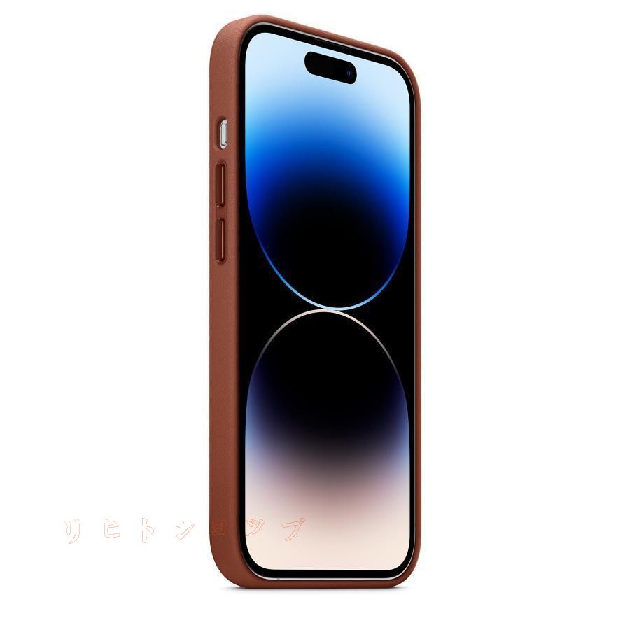 新品】純正 iPhone 14 レザーケース・アンバー 純正 iPhone 14 Pro