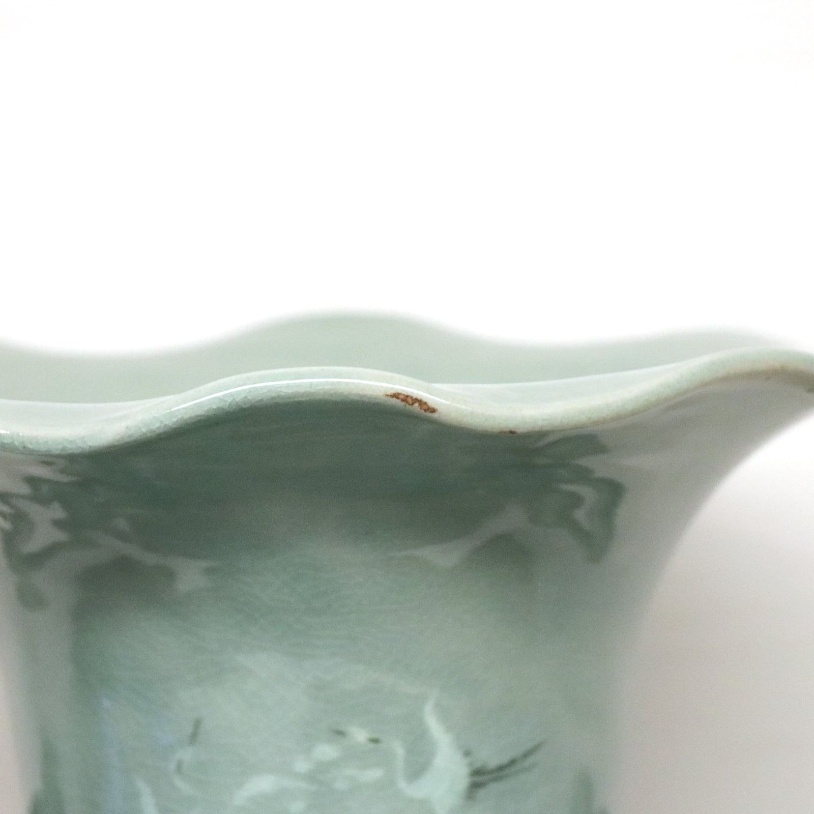 高麗青磁器 壺 青龍