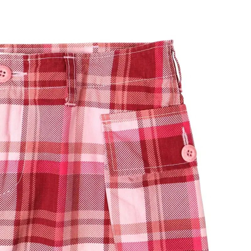 A BATHING APE アベイシングエイプ ウーマンズ チェック柄 チェック カーゴ ローライズ スカート