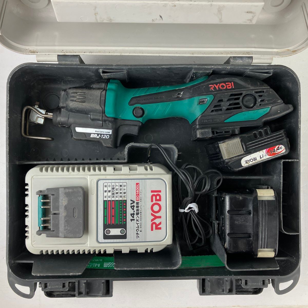 ЗЗRYOBI リョービ 14.4v 充電式レシプロソー バッテリーx2 充電 ЗЗRYOBI リョービ 14.4v 充電式レシプロソー バッテリーx2 充電