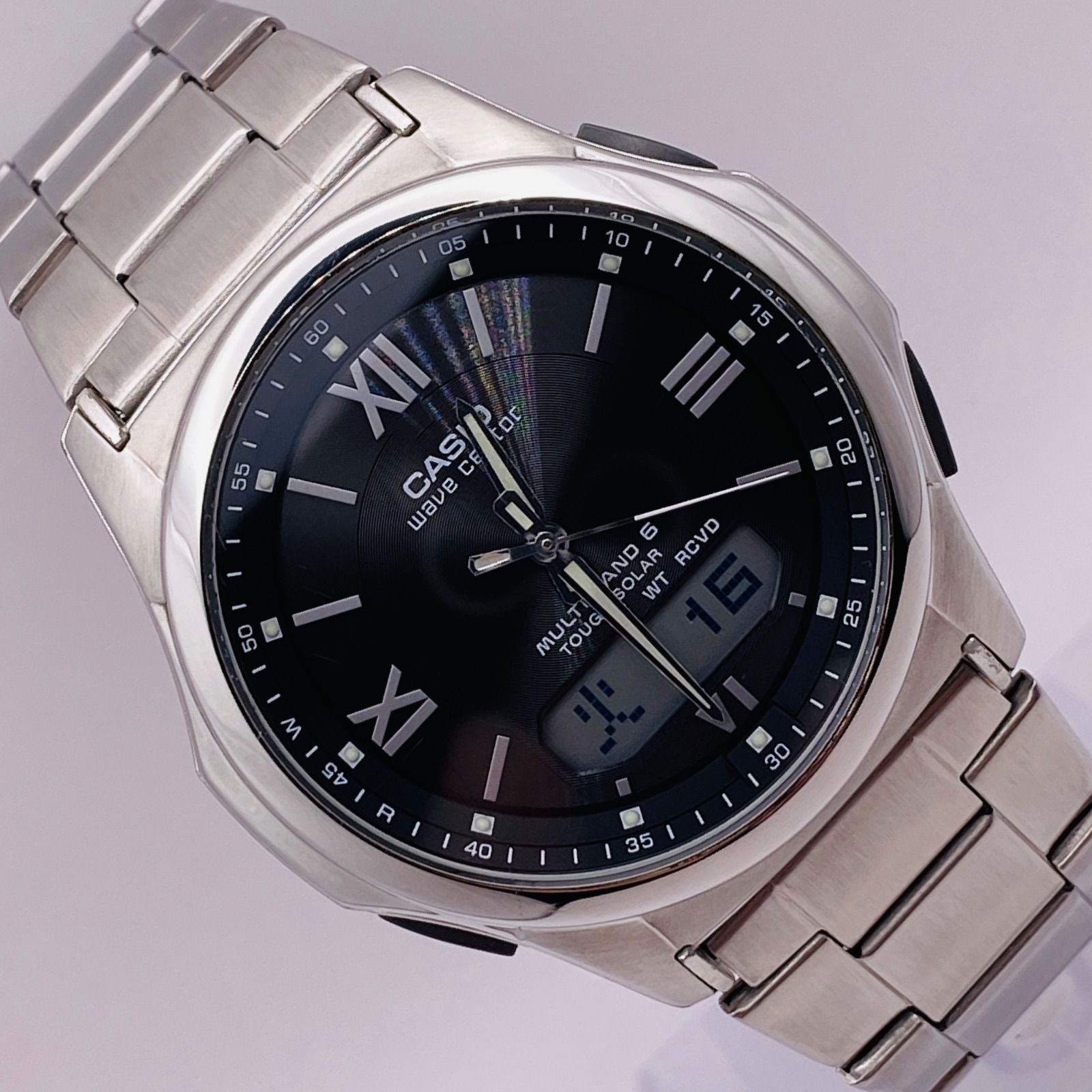 T191)良品 稼動品 CASIO カシオ 電波ソーラー Wave Ceptor T191)良品 稼動品 CASIO カシオ 電波ソーラー Wave Ceptor