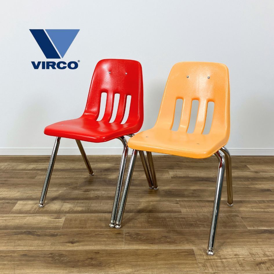 VIRCO 9000 Chair バルコ スタッキングチェア カーマインレッド