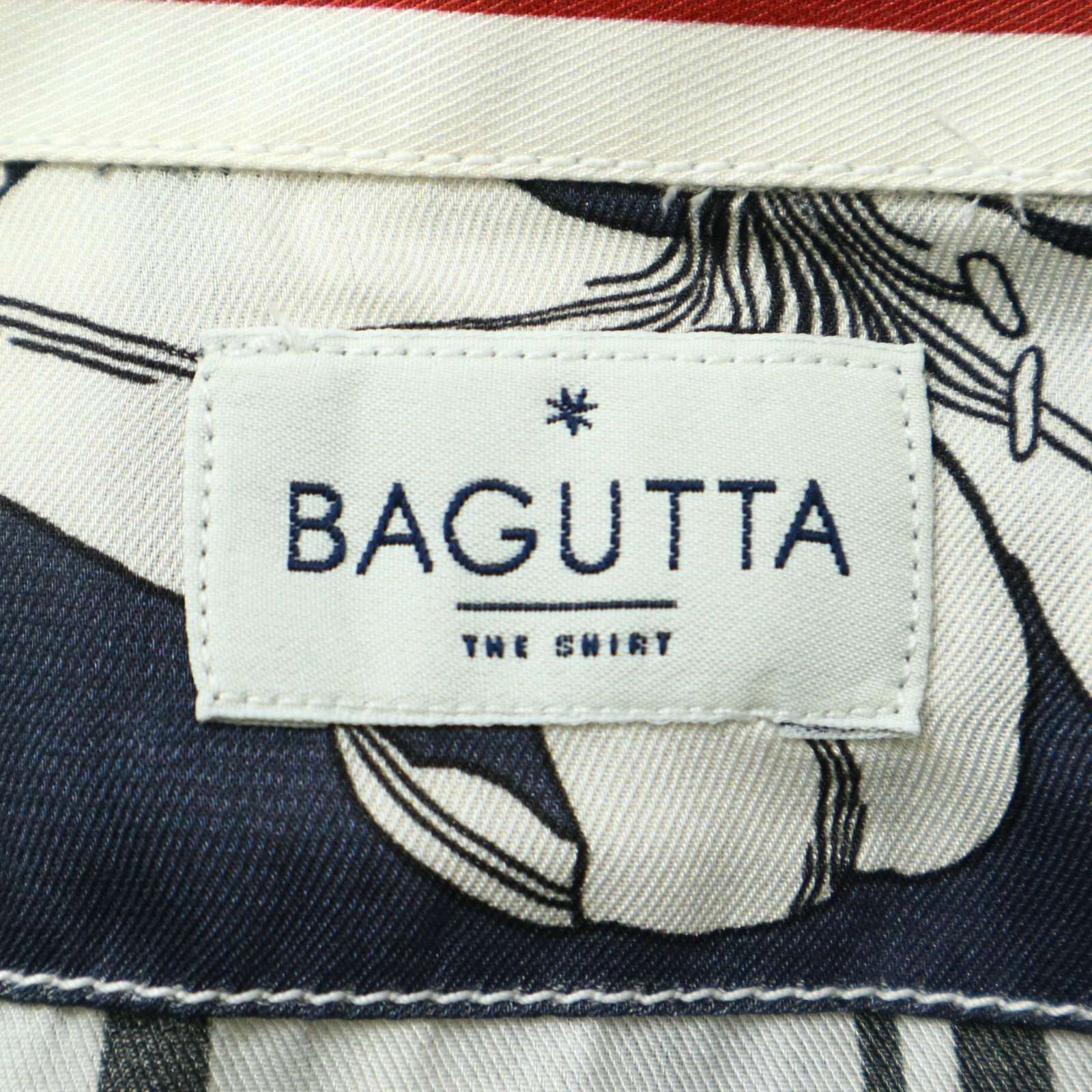 Bagutta バグッタ 春夏☆ 半袖 ストライプ ボタニカル 花柄 線