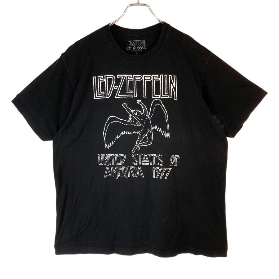 レッド・ツェッペリンLed ZeppelinバンドTシャツバンTアーティストTロックTアメリカツアーT1977 North American  Tour黒ブラック白ホワイトvintageヴィンテージ40528 - 新作商品