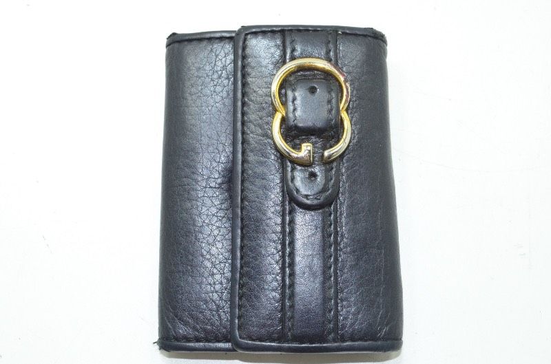 送料無料 グッチ GUCCI 6連キーケース ブラック レザー ゴールド金具 made in italy キーケース