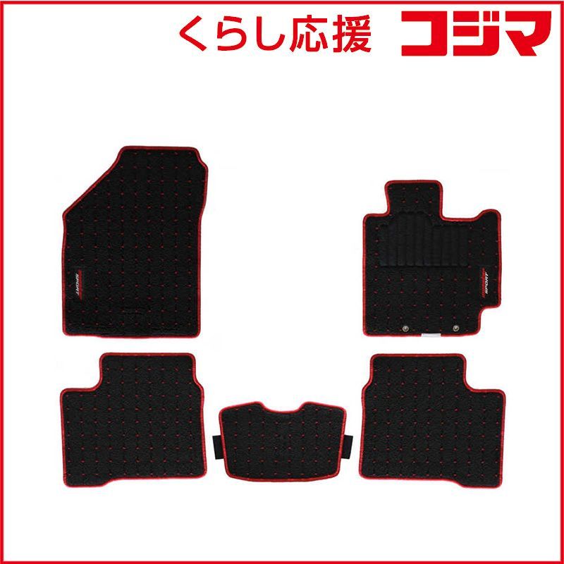未開封 MONSTERSPORT フロアマット スイフトスポーツ ZC33S |スイフト ZC13S|ZC43S|ZC53S|ZD53S|ZC83S|ZD83S 用 ブラック×レッド 894550-7600M ♥ 送料無料