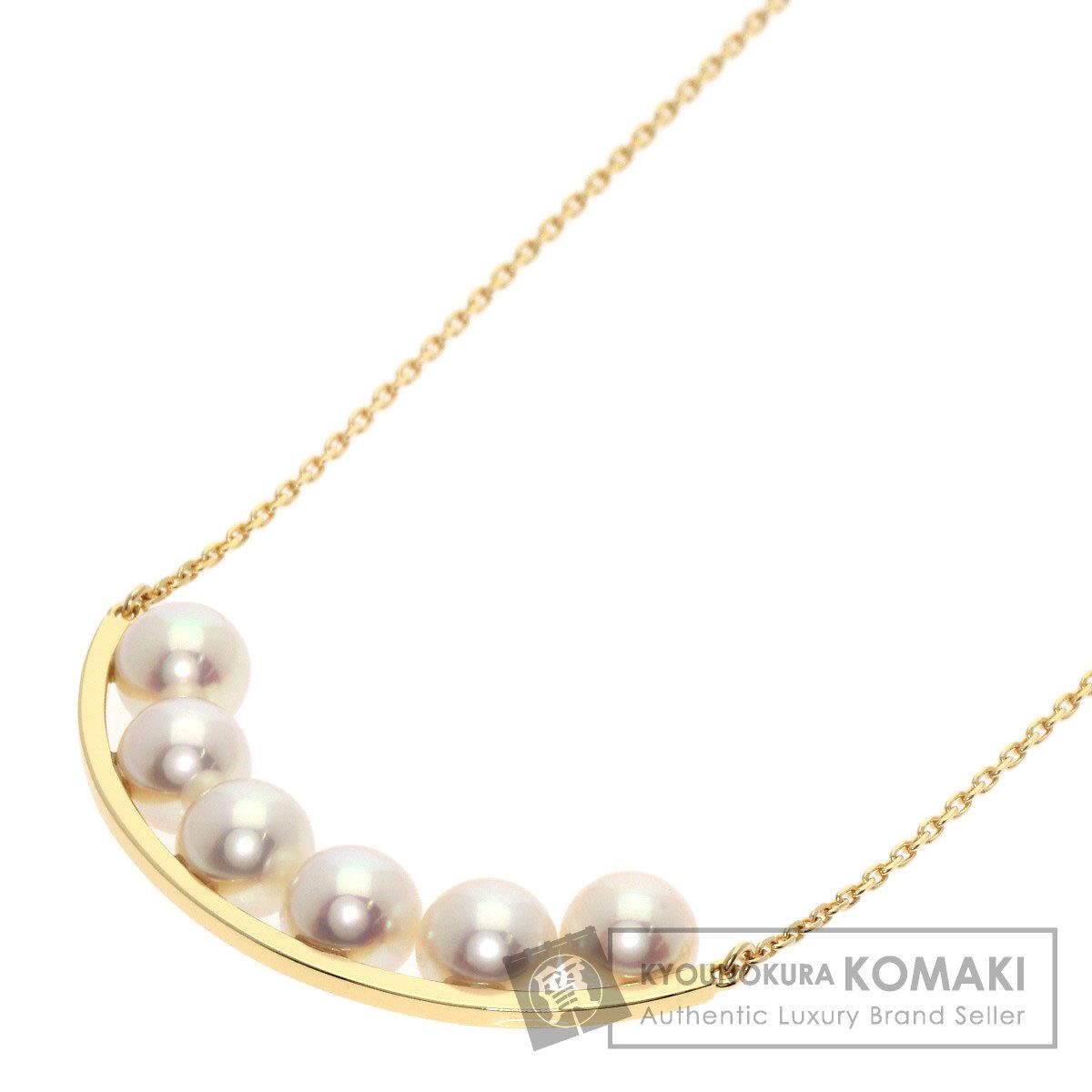 TASAKI タサキ バランス プラス アコヤパール 真珠 ロングチェーン ネックレス K18YG レディース