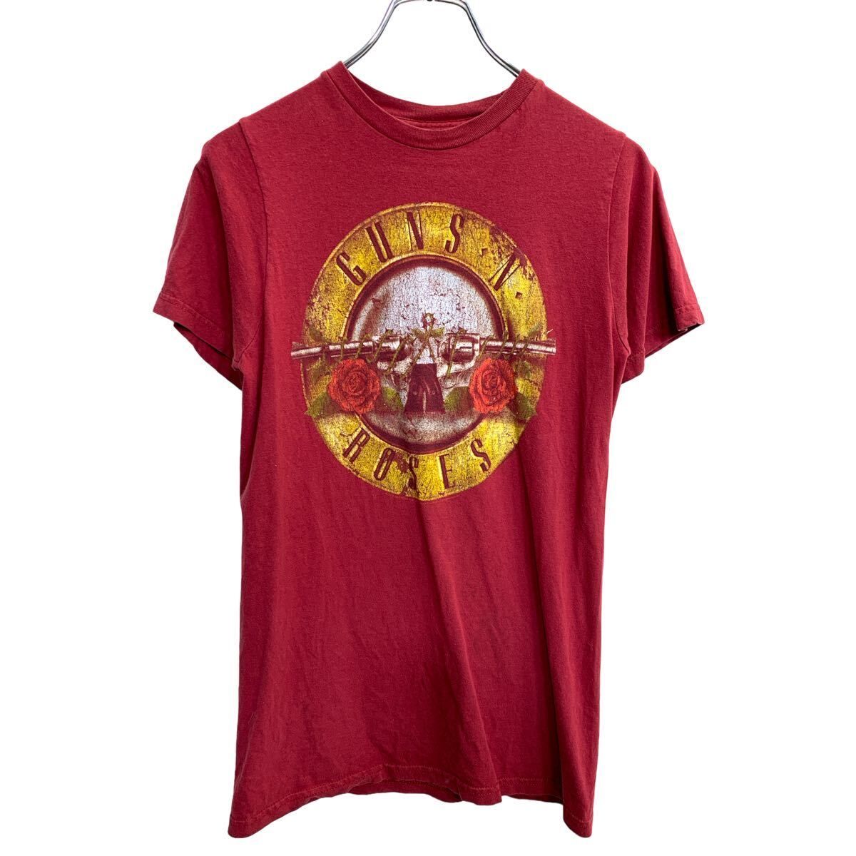 GUNSN'ROSES 半袖 プリント Tシャツ Sサイズ ガンズ・アンド・ローゼズ レンガ色 コットン 古着卸 アメリカ仕入 t2407-3745