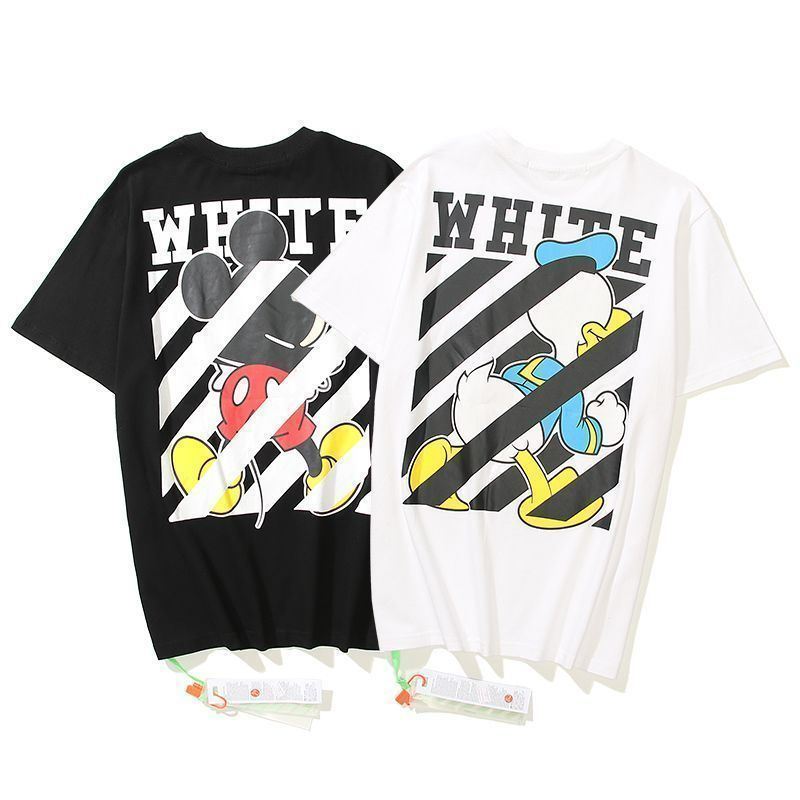 Off- White オフホワイト 両面ロゴ ブラック ホワイト 2色Tシャツ男女兼用