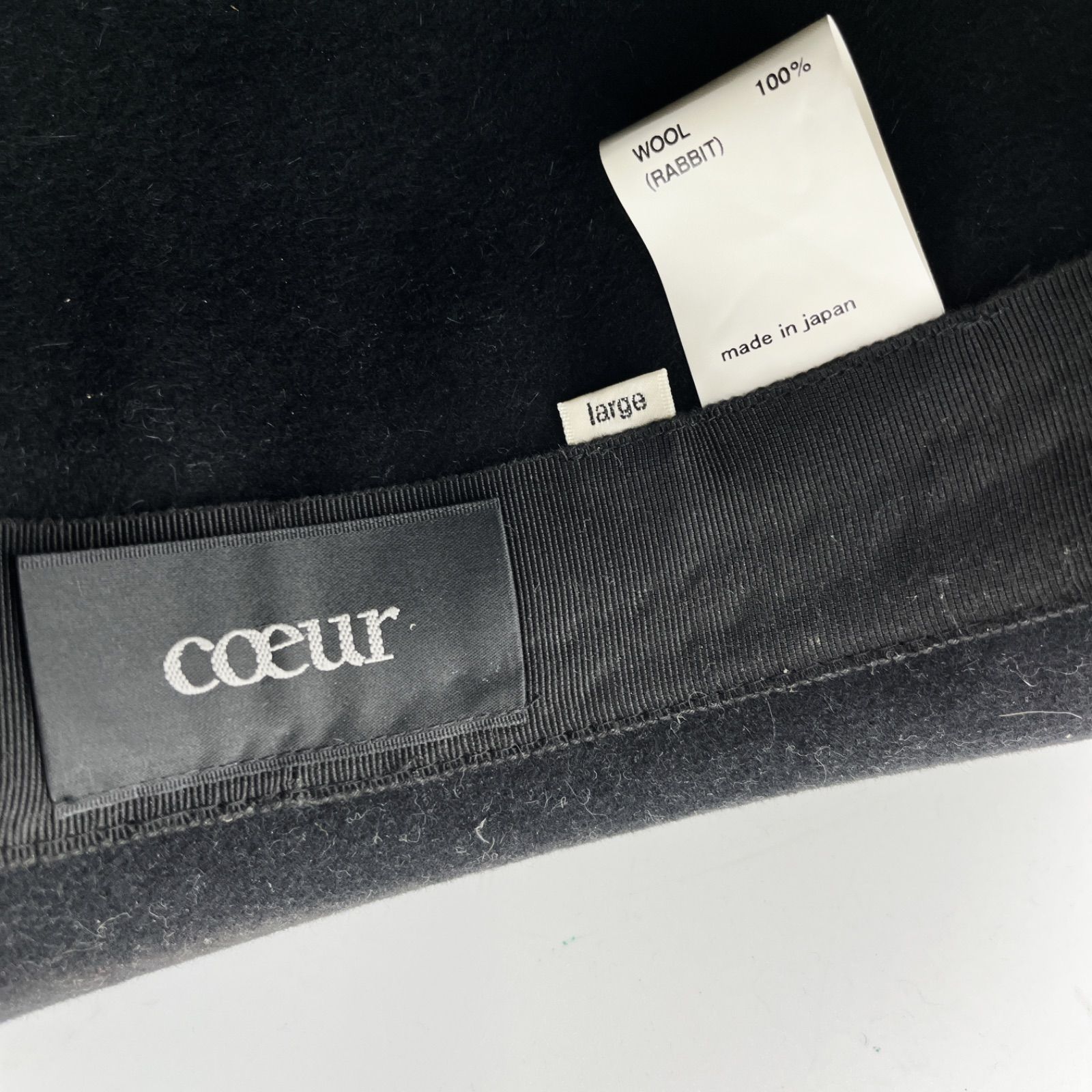 COEUR クール ラビットファー ボーラーハット HAT 帽子 ブラック