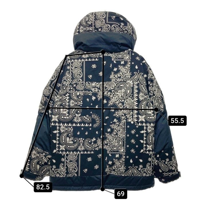 FIRST DOWN / ダウンジャケット/M/ナイロン/BLK/ペーズリー/203-1501 ☆FIRST DOWN ファーストダウン 203-1501 ペイズリー柄 ダウン