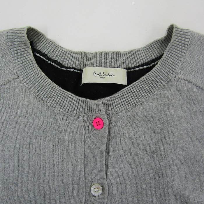 Paul 中古品 Paul Smith 長袖 カーディガン グレー Smithショール 