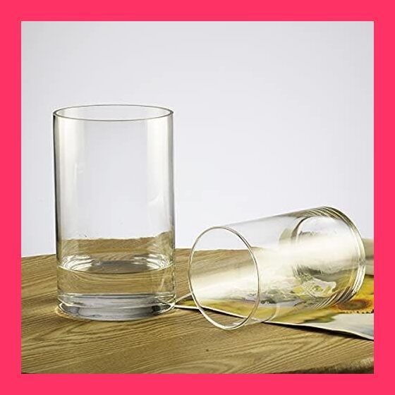 none-branded 円柱 花瓶 大 フラワ