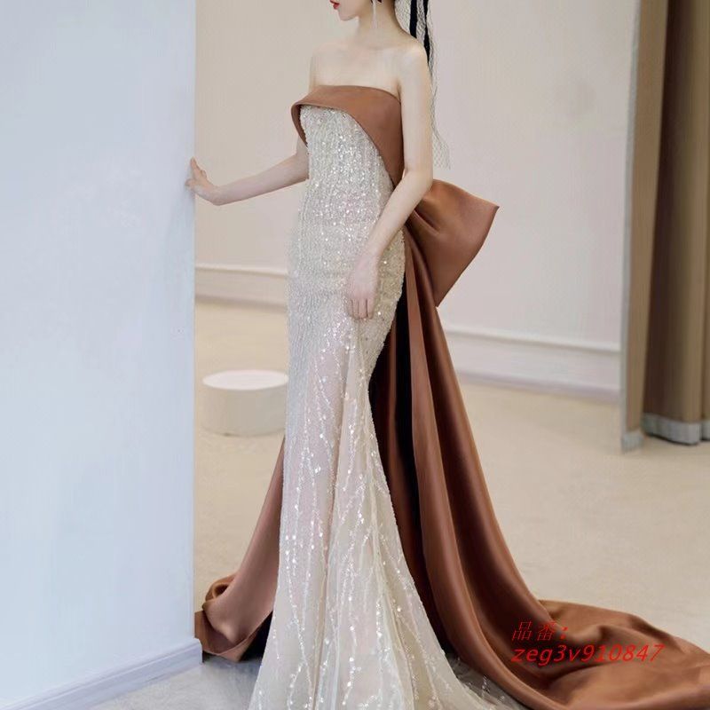 ドレス パーティードレス ロングドレス 結婚式 二次会 発表会 演奏会 花嫁 コンサート ステージドレス コンクール ウエディングドレス ウェディングドレス zeg3v910847