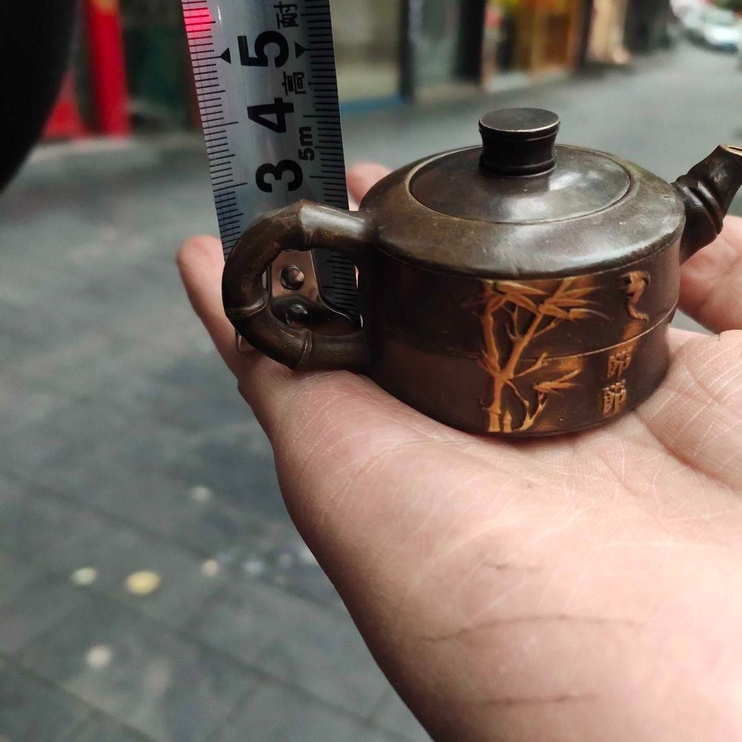 銅製 竹の子壺 竹節壺 茶壺 茶道具 装飾品 工芸品 美術品 銅製 竹の子壺 竹節壺 茶壺 茶道具 装飾品 工芸品 美術品 銅製